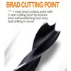 Wood Brad Point Drill Bit Set 1/2 in. 10Pcs Spur