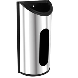 Queego Grocery Bag Holder,Dispenser,Saver,Wall Mount Stainless Steel Bag Dispenser,Sturdy Grocery Bag Holder with Screws Adhesives Decorative Plastic Bag Holder for Kitchen Pantry Cabinet