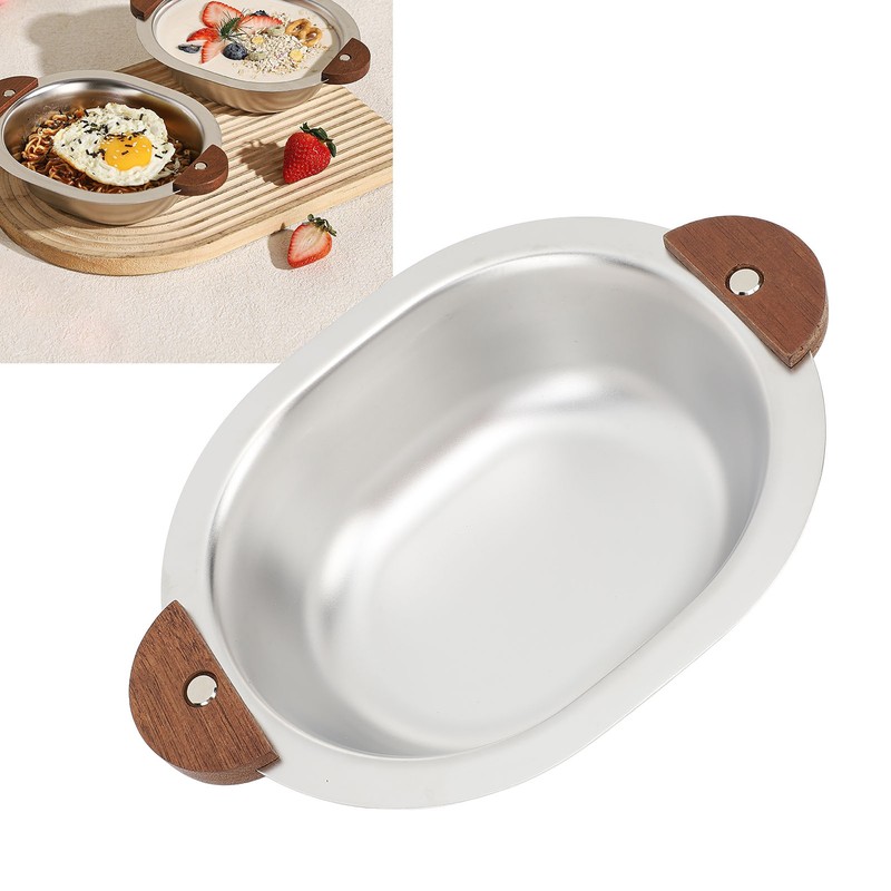 Children Rice Bowl Bear 304 Stainless Steel Multifunctional Dual Ears