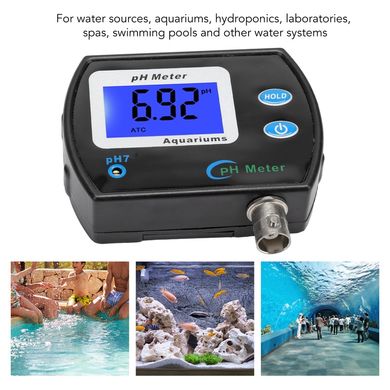 PH Meter LCD Large Screen Display Backlight Water Quality Tester