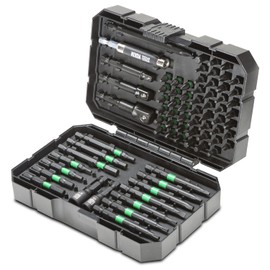 Steel Vision Tools 73 pc Torsion Bit Set – Includes Phillips, Pozi, Square, Slotted, Star, Hex Bits, Nutsetters, and Adapters – 1", 2", 3" Lengths for Versatile Use – Heavy Duty, Precise, and Durable