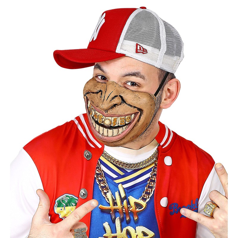 Widmann 01145 Rapper Lower Face Half Mask for Men, Nude,