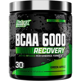 Nutrex Research - BCAA 6000 - Aminoácidos en Polvo - 6 gramos de BCAA - Suplemento de aminoácidos post-entrenamiento - 30 porciones (Green Apple)