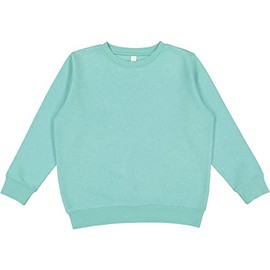 LAT Youth Crewneck Sweatshirt Boys & Girls | Kids Long Sleeve Fleece Top, Saltwater, Small