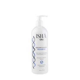 ISHA DNA Keratin Treatment System Shampoo - Sulfate and Paraben-Free, Coconut Oil Infused for All Hair Types (16 Fl oz)