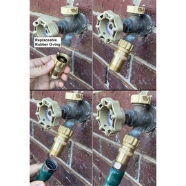 Heavy Duty 25 psi Water Pressure Regulator 3/4 inch Hose Thread Drip Irrigation System Pressure Reducer, Lead-Free Brass