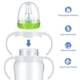 Manijas para Biberones Alimentación para Bebés Alimentación para Bebés Transitoria Porta Biberones para Lactantes Mango de Plástico Estándar de Fácil Agarre para Serie