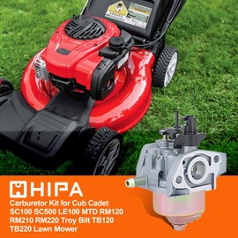 Hipa 951-14423 ST100 Carburetor Kit for Cub Cadet SC100 SC500 LE100 MTD RM120 RM210 RM220 Troy Bilt TB120 TB220 Lawn Mower String Trimmer Engine Edger Walk Behind Mower Models