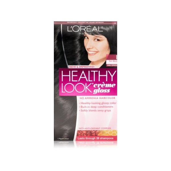 3 Pk, Healthy Look Creme Gloss, Rich Black / Double