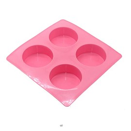 X-Haibei - Molde redondo de silicona circular, círculo cilíndrico, moldes básicos de barra de jabón liso, molde redondo para hacer jabón, diámetro del molde de velas. 7 cm