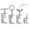 NIUDYP Pack of 2 C-Clamp Stainless Steel Round Handle 120