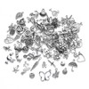 HappyHome Charm Parts, Pendant Top, Accessory Parts, 100 Pieces, Silver,