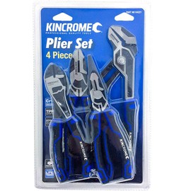 KINCROME TPR Ergonomic Comfort Grip Plier Tool Set - 4 Piece