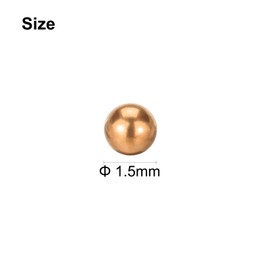 sourcing map 400 Pcs Precision Solid Copper Bearing Balls 1.5mm Pure Copper Ball Spheres for Machinery, Automotive, and DIY (T2 Copper)