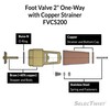 FOOT VALVE - 2" One-Way With ZEBRA MUSSEL Strainer Made