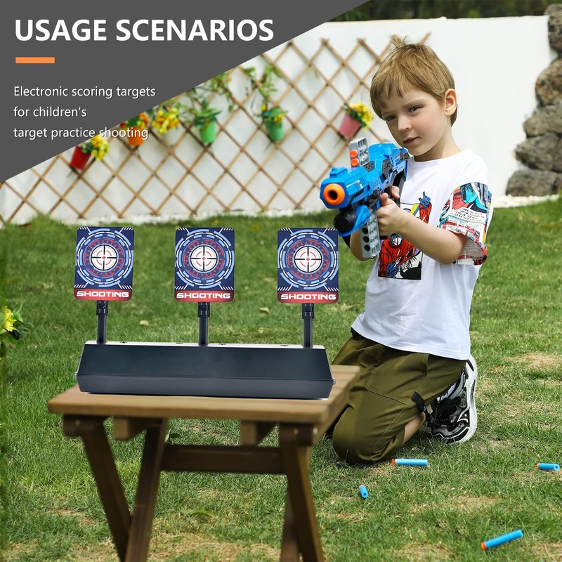 WALWAL Auto Reset Electronic Scoring Shooting Target with a Net