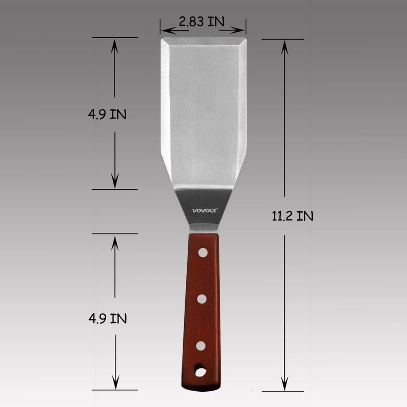 Professional Metal Spatula for Cast Iron Skillets and Flat Top