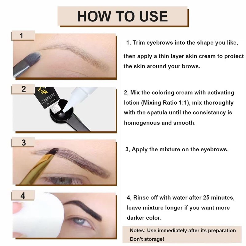 SHEEYOON Eyebrow Dye Kit, Professional Update Formula Brow Eyelash Tint