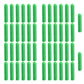 Expanding Plastic Screw Anchors, 50 Pieces of Drywall Expansion Pipe Drywall Anchors Ribbed Wall Anchors Applicable to M4 M5 Self Tapping Screws. (Green M6 29mm (1.14 inches))