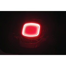 Kuryakyn 2912 Motorcycle Lighting Accessory: Tracer LED Taillight Without License Plate Illumination, Red