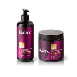 Cortex Beauty | Keratin Leave in Conditioner, and Reviving Hair Mask Set