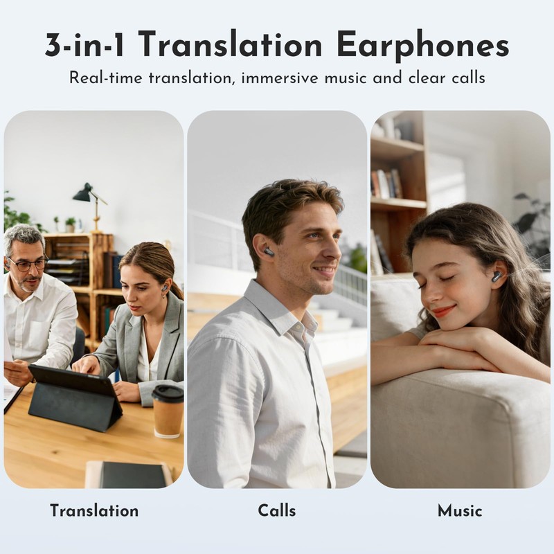 MINISO MS119 AI Translation Earbuds Real Time,simultaneous Interpretation with 165