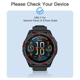 OVERSTEP Case Cover Compatible with Garmin Fenix 8 47mm Solar,Soft Anti Drop Replacement Protective Cases Smart Watch Accessories.
