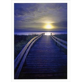 Sellers Publishing RSVP Wooden Path to Water : Sunset Sympathy Card