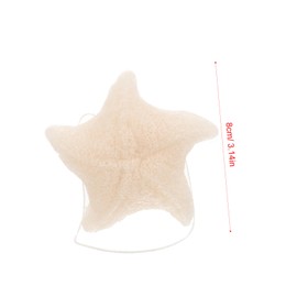 Baluue Konjac Bath Sponge Safe Exfoliating Shower Sponge for Toddlers Cute Sea Star Shape for Newborn Bathing Easy to Clean Creative Design