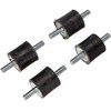 Set of 4 Machine Foot Furniture Feet Rubber Metal Element