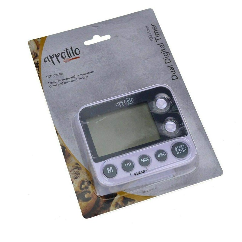 NEW APPETITO 100 HOUR DIGITAL TIMER Alarm Cooking Sport Kitchen