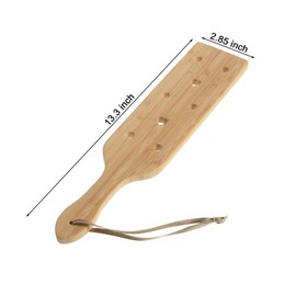 HILAZA Bamboo Wood Paddle, 13.3 Inch Wooden Paddle with Airflow Holes