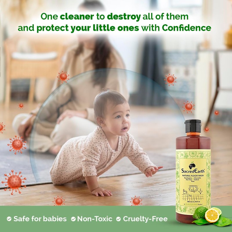 SacredEarth Natural Floor Wash Liquid, rich with Eucalyptus,Tea Tree, Citronella