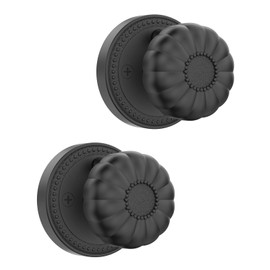 Asidrama 2 Pack Black Privacy Door Knobs with Lock, Door Handles with Matte Black Door Knobs Interior for Bedroom or Bathroom, Heavy Duty Door Lever for Left Right Sided Doors