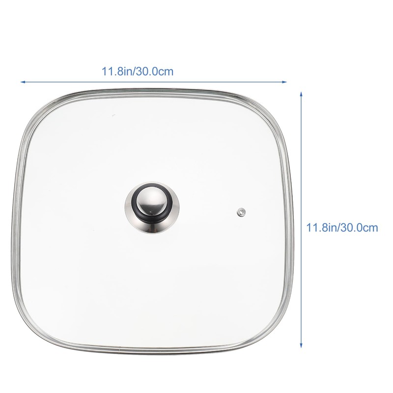 UPKOCH 12.2 Inch Tempered Glass Kitchen Pot Lid with Handle