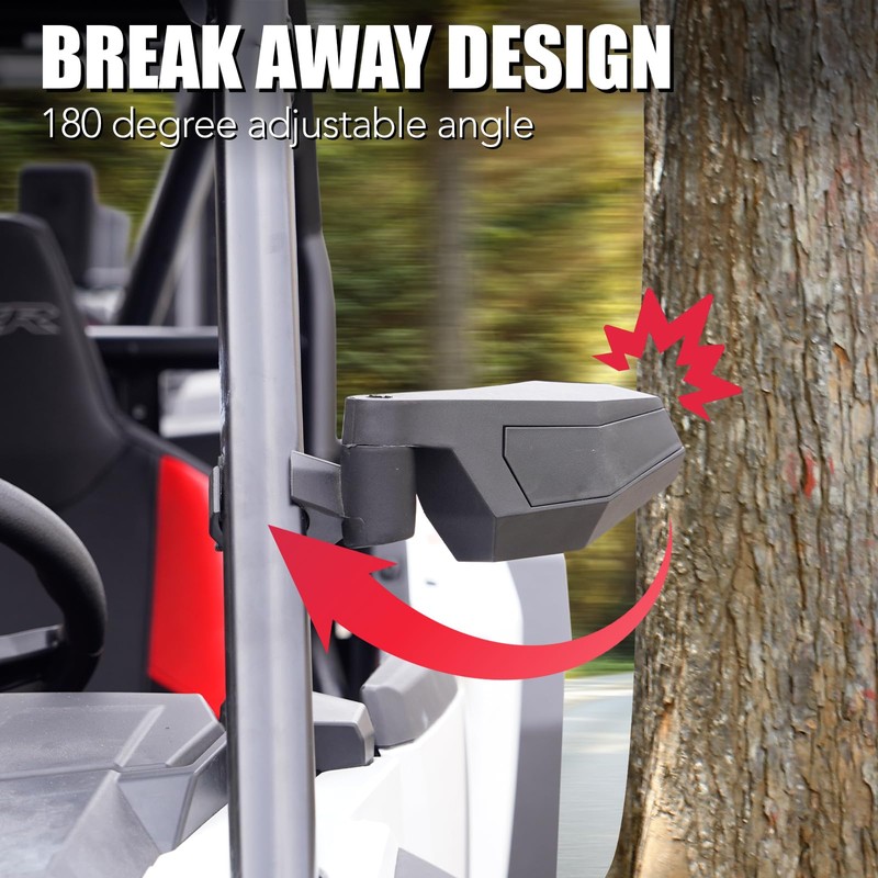 A & UTV PRO Side Mirrors and Rear View Mirror
