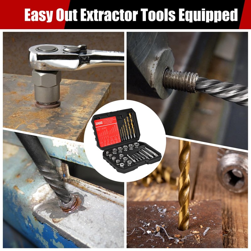 30PCS Screw Extractor Set & Bolt Extractor Set, Left Hand