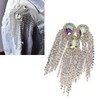 Rhinestone Tassel Shoulder Epaulet Decorative Shoulder Board Badge DIY Exquisite