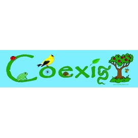 Coexist with Nature Magnetic Bumper Sticker