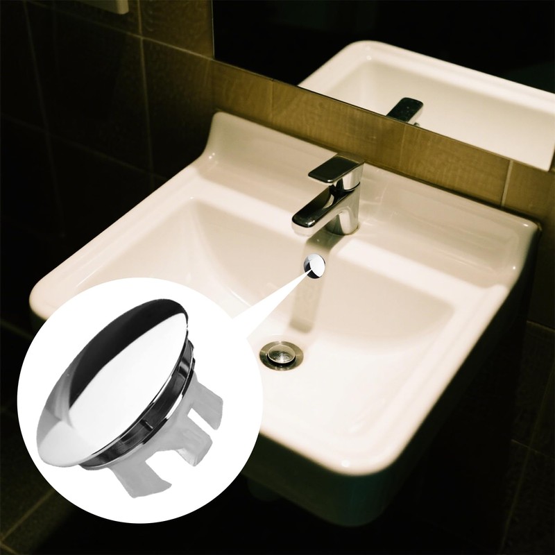 Pack of 2 Sink Overflow Covers, Siphon Cover for Sink