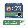 Victor Allen's Coffee Organic Peruvian, Medium Roast, 42 Count, Single