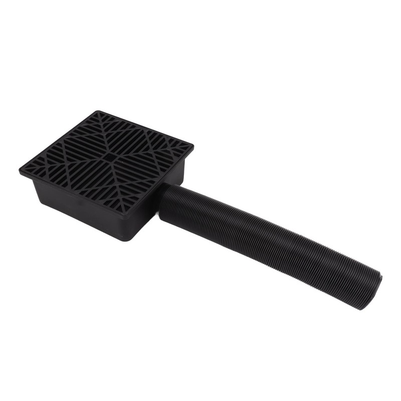 Black Gutter Downspout Extensions Catch Basin Low Profile Downspout Extender