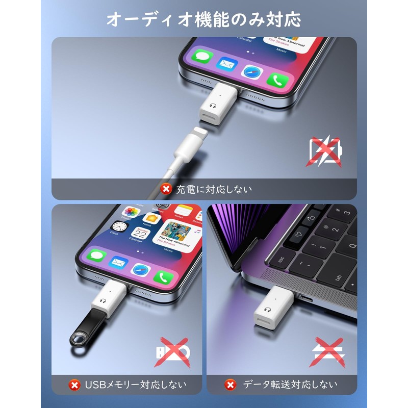 MoKo Lightning to Type C Earphone Adapter, Earphone Converter, Earphone