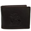 High-Quality Wallet Buffalo Wild Leather Bull Embossed, black, Modern