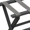 Homeroots Earth Friendly Dark Gray Folding Luggage Rack With Gray
