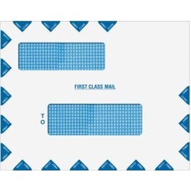 Double Window First Class Mail Tax Return Envelope Self Seal, 50/Pk