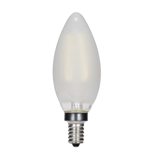Satco S9868 3.5 Watt B11 LED Light Bulb Frosted Candelabra Base 2700K Warm White 120 V 6 Pack