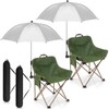 Burbell 2 Set Beach Chair with Umbrella Foldable Camping Chair
