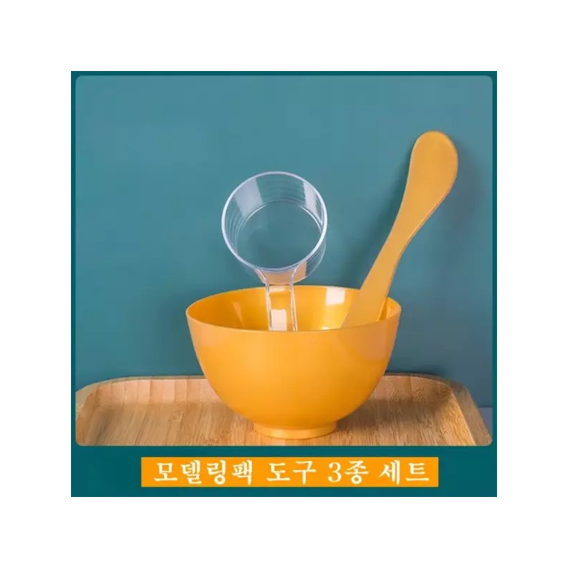 세트 스파츌라 3종 계량컵 팩볼 피부미용재료 모델링팩 팩도구 Spa Set