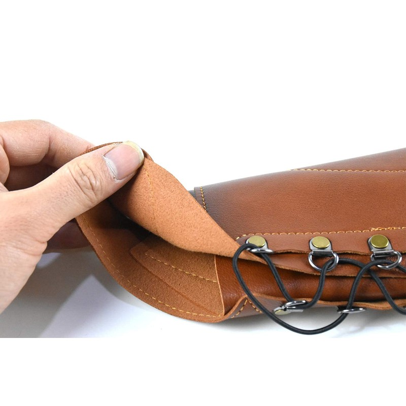 Windfulogo PU Leather Archery Arm Guard Hand Protector Brace Longbow